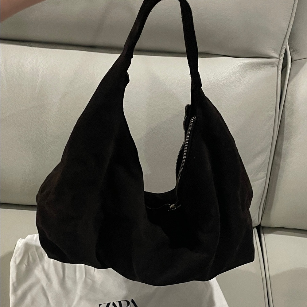 Zara Suede Shoulder Bag